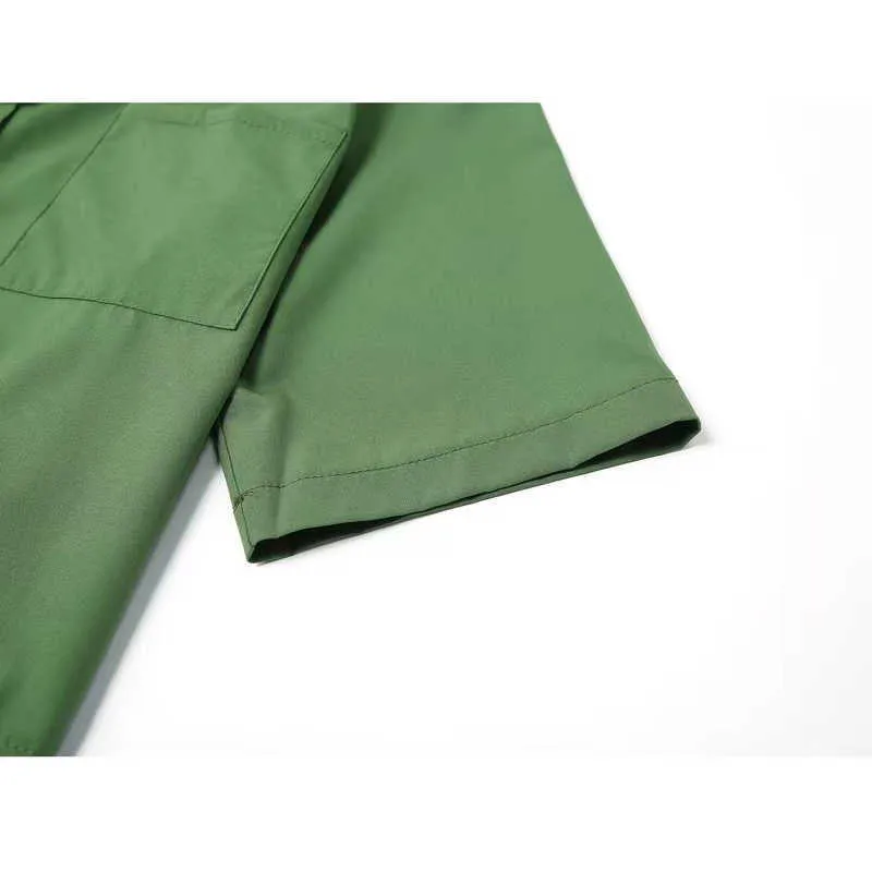 Vêtements pour femmes d'été à manches courtes Streetwear Casual Mode Chemise Femme Fleurs vertes Blouses Crop Top Femme Tunique 210529