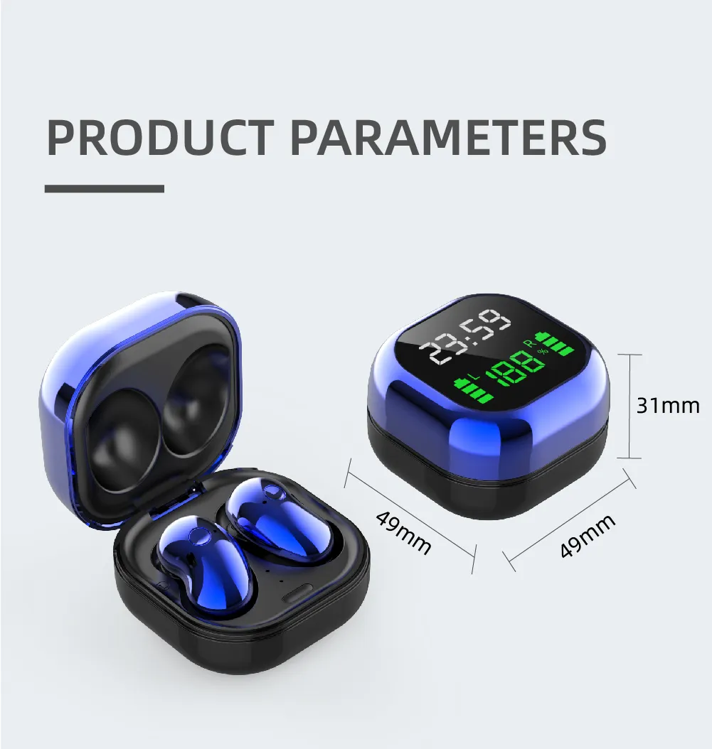 S6 Plus Tws True Wireless Bluetooth kulaklık stereo Mikrofon Elleri Müzik Kulaklıkları Kulaklıkları1843695