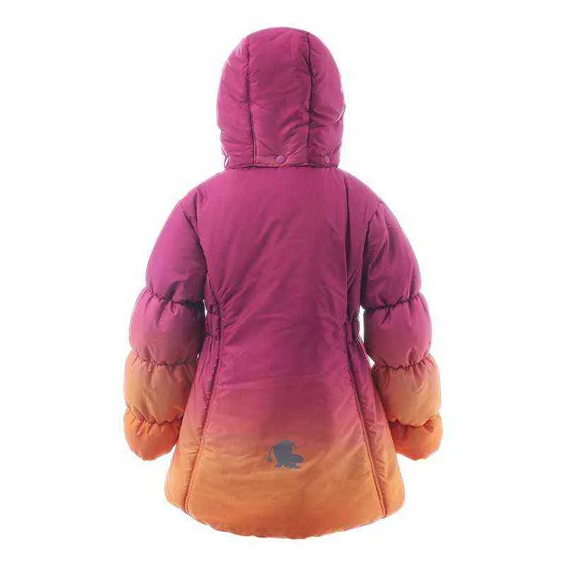 Veste d'hiver rose pour fille de 3 à 6 ans, combinaison de ski pour enfants, manteaux chauds en coton et polyester, imperméable à capuche, Muumi 211027