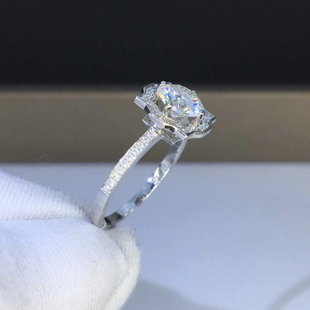 Imitazione americana Mosan placcata con diamante pt950 platino HW stessa borsa quadrata con anello aperto da donna039s anello micro intarsiato fashion7893860