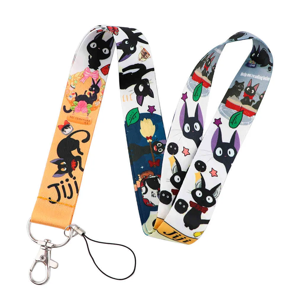 J2525 Creative Anime cosplay Lanyard Keychain Lanyards for key Badge Mobile Phone Rope Neck Straps Accessories Gifts