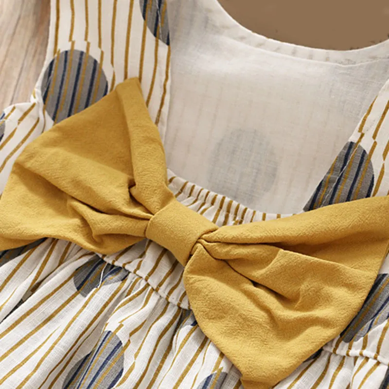 Summer Grils Vêtements Set Fashion Dot Big Bow T-shirt + Shorts Enfants Vêtements Enfants 210515