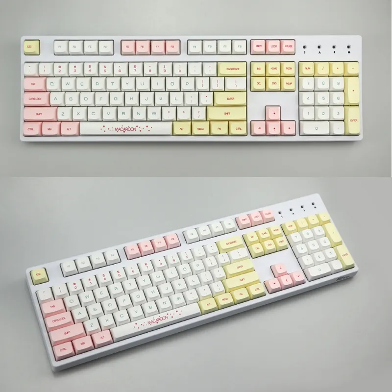 146 tasti XDA Profile PBT Macaron Keycaps DYE Sublimation Keychron GH60 GK61 Cherry Mx Switch Tastiera meccanica Keycap