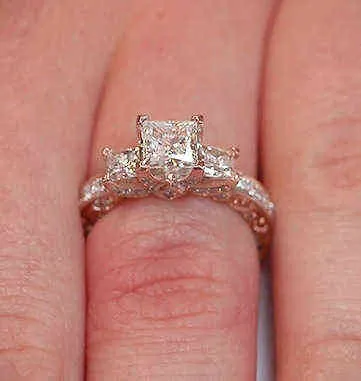 14k Rose Gold Princess Diamond Ring donne Anillos Mujer Bizuteria Gemstone Gioielli Femme Anel Anel 2202078123036
