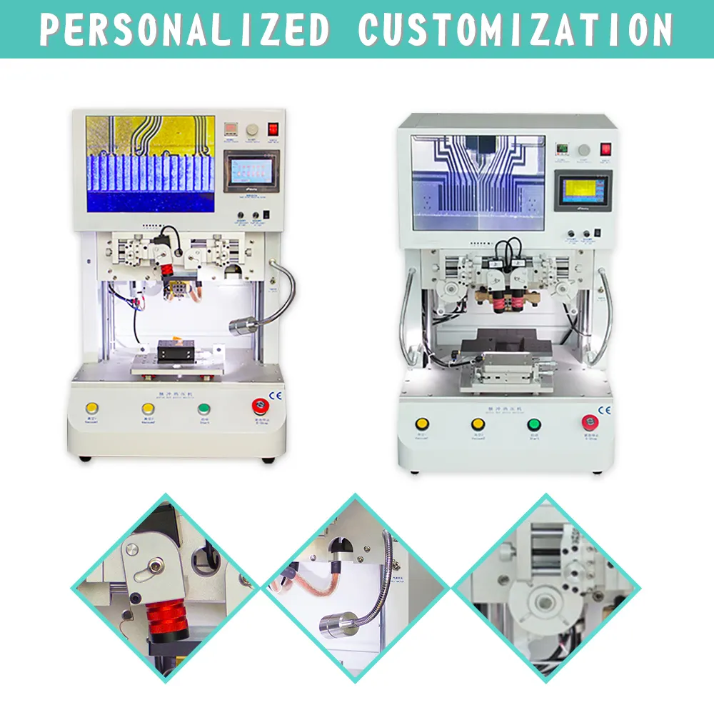 factory price tab cof acf lcd bonding machine for fpc to pcb hsc flexible circuit board wire hotpress welding