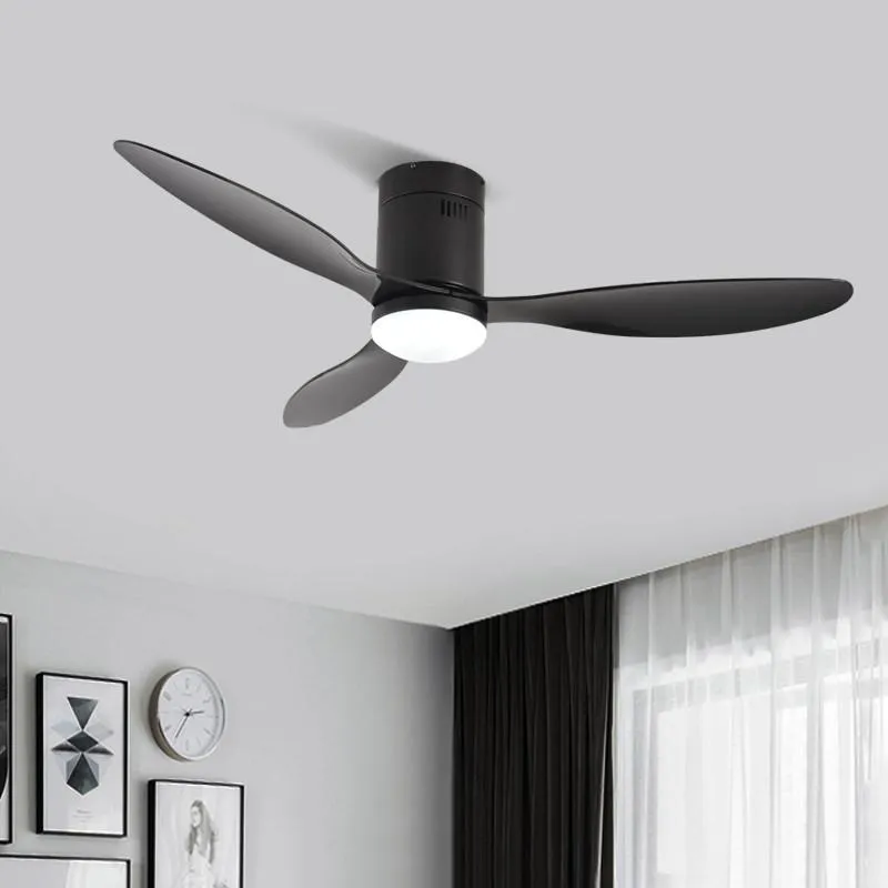 Pendant Lamps Black Inverter Ceiling Fan Lights Dining Room Living Light Dinning205G