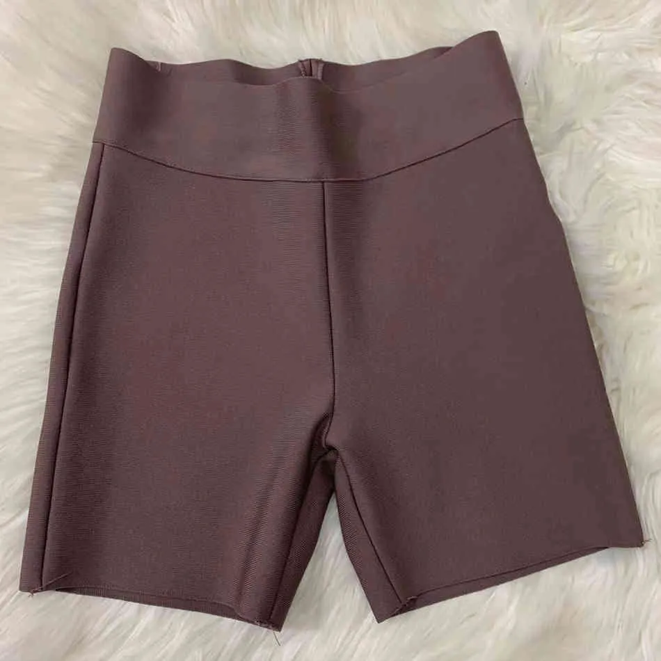 Free Casual Sports Bandage Shorts Donna Tinta unita Rosso Grigio Bianco Stretto Elastico 210524