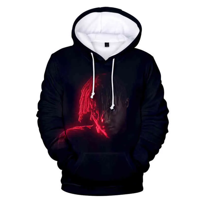 Sudaderas con capucha de Hip Hop Juice Wrld 3D para hombres / mujeres Nuevo listado Sudaderas con estampado de moda Juice Wrld 3D hoody pay homenaje Wrld casual tops G1229