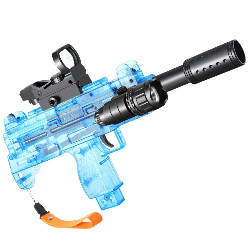 Uzi Blaster Manual Soft Bullet Subsachine Plastic Gun Toy avec des balles pour enfants Adults Boys Outdoor Games PropS3450740