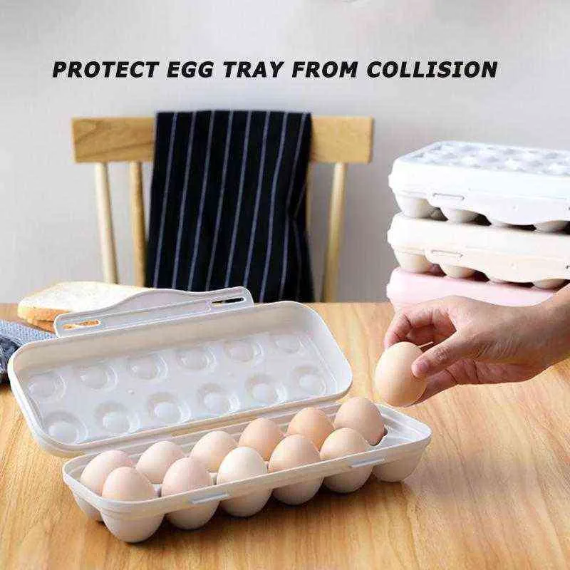 Egg Holder Storage Box Refrigerator Crisper Tray Container Home Organization Shockproof Drawer Case Kitchen