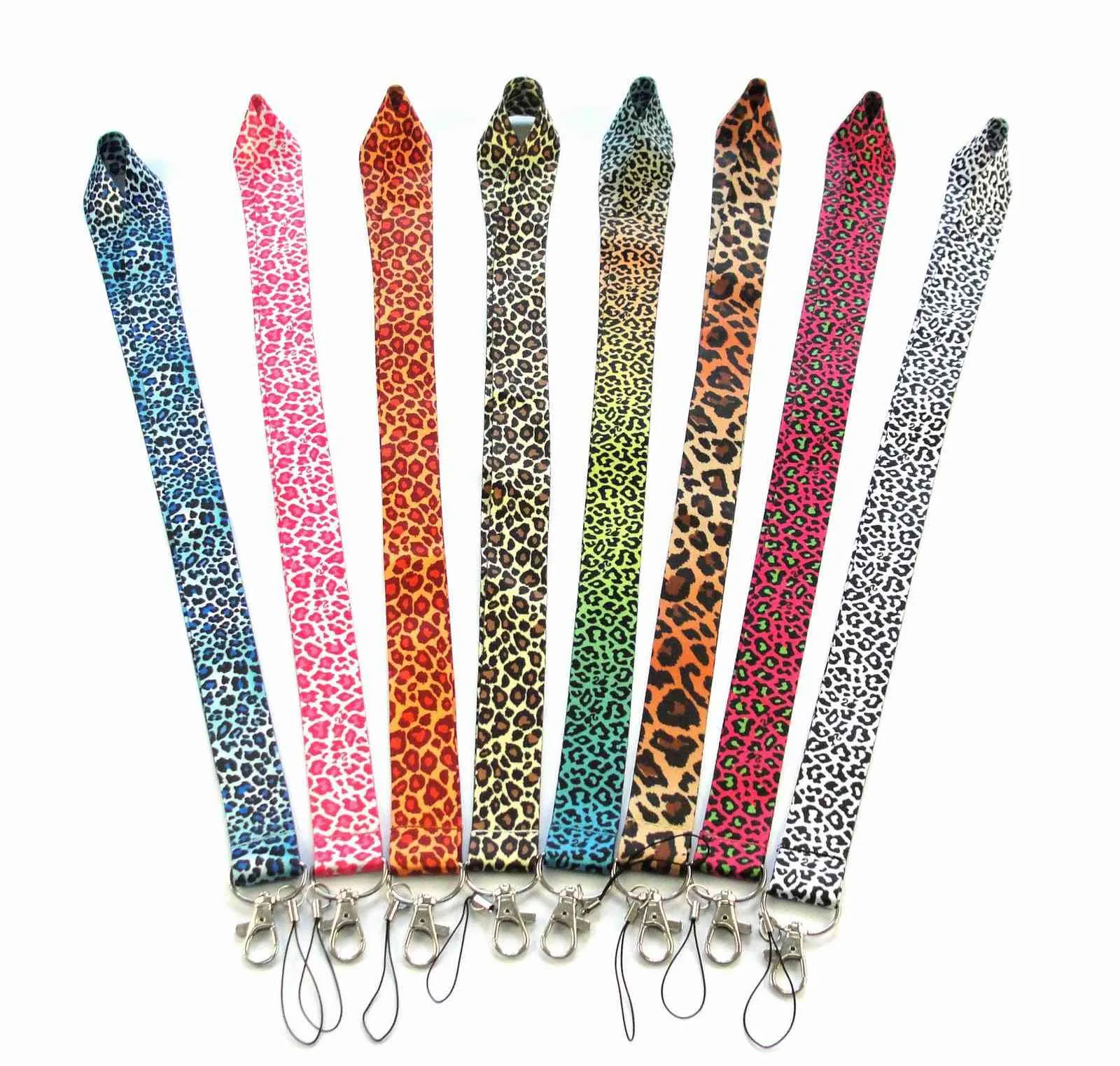 Leopard Lanyard For Mobile Phone Hang Rope Keycord USB ID Card Badge Holder Keychain DIY Lanyards