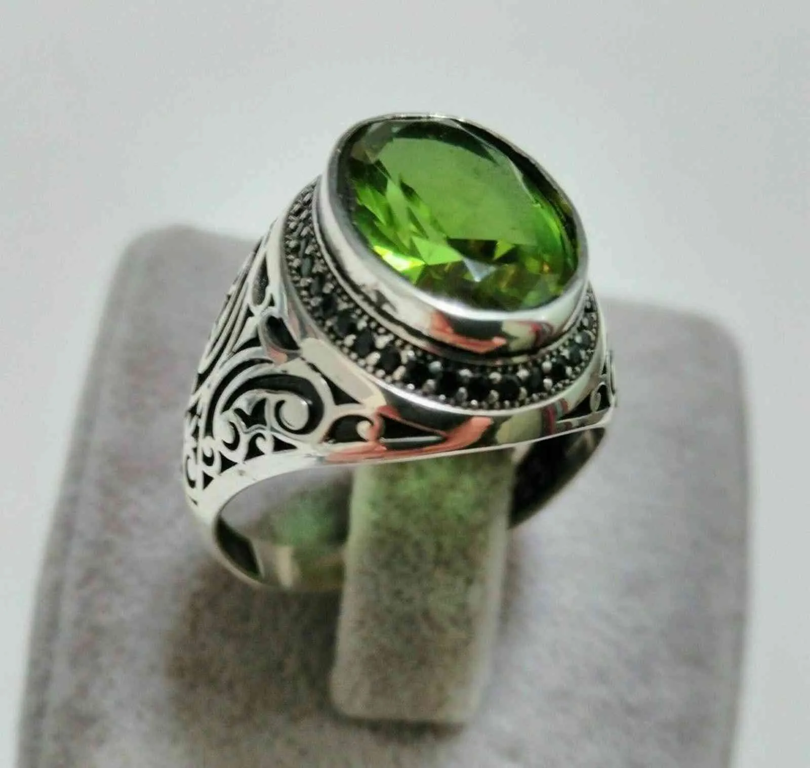 Sterling 925 Silver Turkish Handmade Jewelry Alexandrite Stone