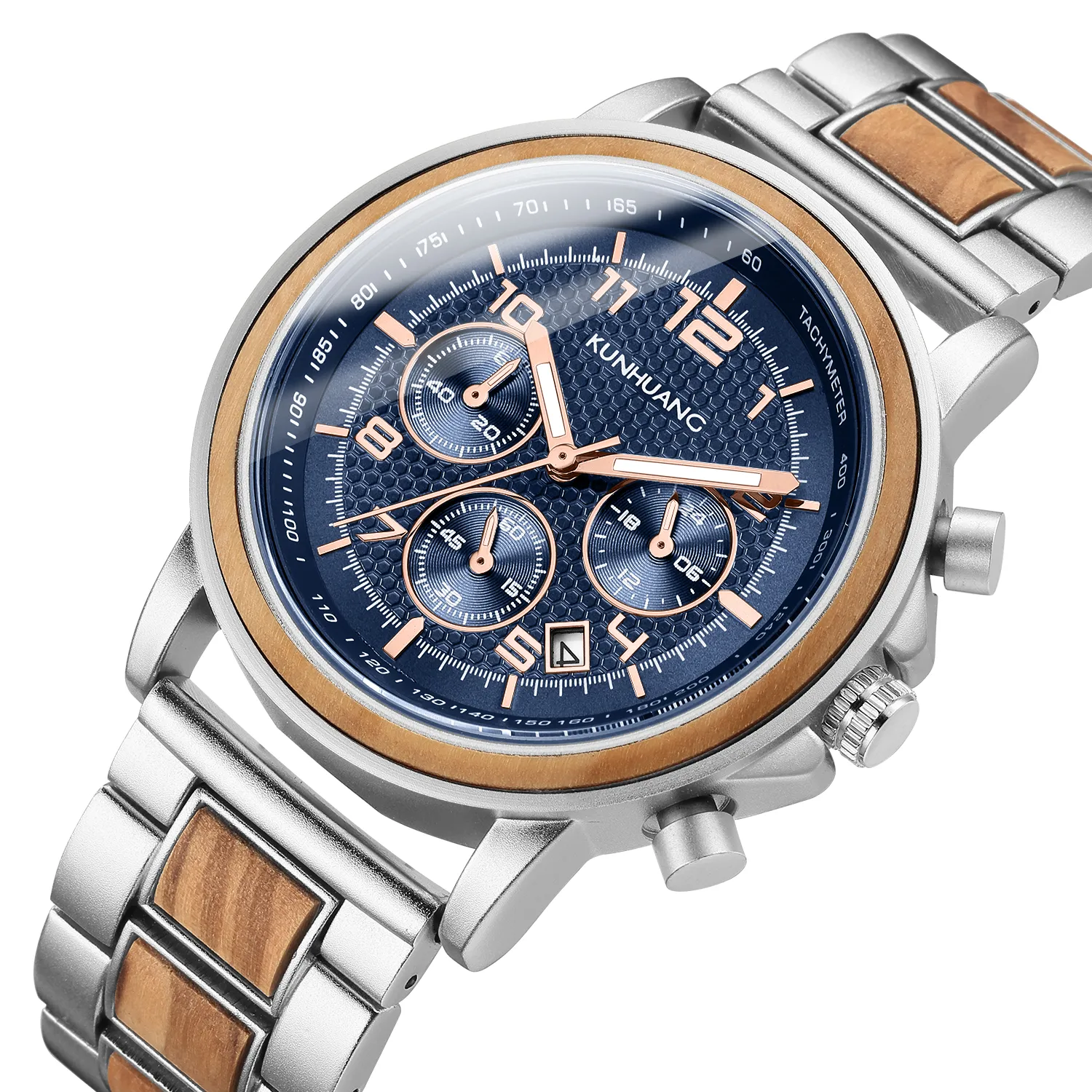 Роскошные брендовые мужские кварцевые наручные часы из дерева, мужские спортивные водонепроницаемые часы, мужские хронографы, деревянные часы195j