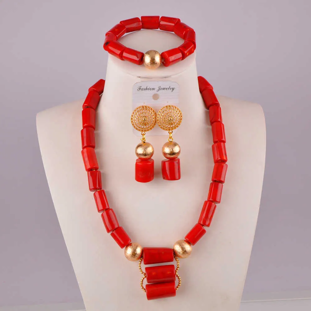 natural white coral jewelry set african wedding beads nigeria coral beads jewelry sets for women 19-C-01 H1022