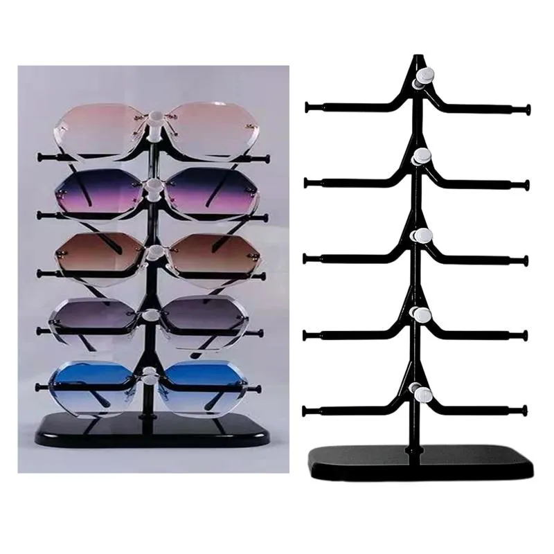 Schmuckbeutel Taschen Sonnenbrille Brillenrahmen Rack Display Counter Stand Halter Organizer 5 Schichten264O