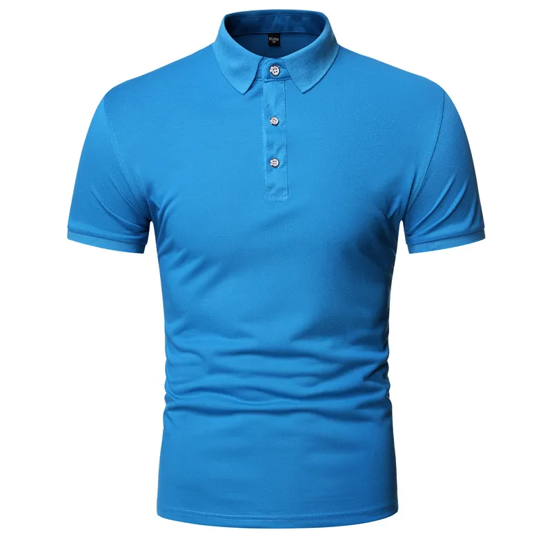 Дизайн сплошной цвет с коротким рукавом рубашка поло мужчин высокого качества бренд мужские рубашки поло случайные бизнес уютные рубашки поло людей носит s