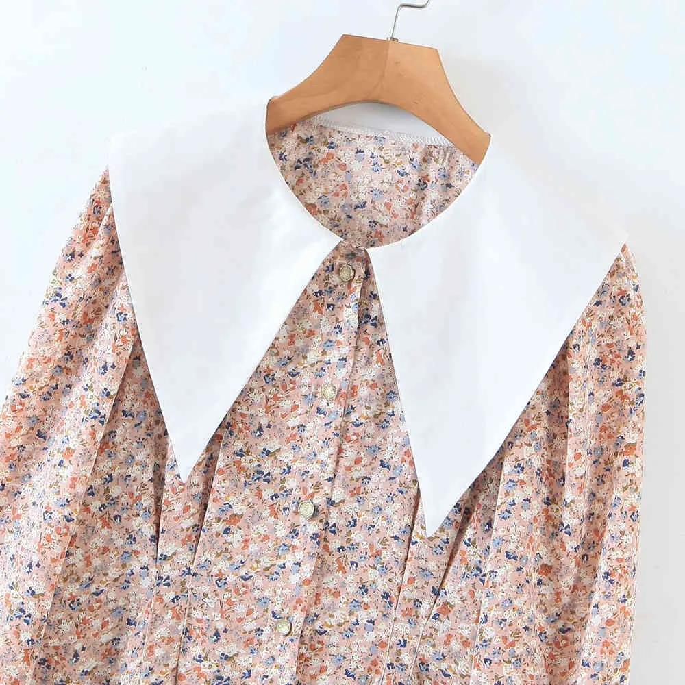 Frauen Mode Französisch Blumendruck Langarm Kleid Vintage Sommer Bodycon Club Wear Vestidos 210520