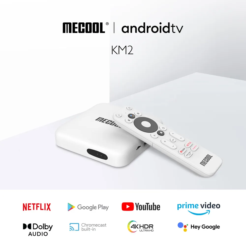 Mecool KM2 Netflix 4K TV Box Android 10 ATV Google Certified 2GB8GB DDR4 Dolby WiFi Prime Video Box Set TopBox