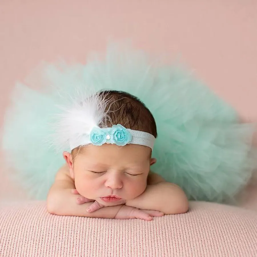 Пышный комплект-пачка, детская желтая юбка-пачка с повязкой на голову, наряд для торта, реквизит для фотосессии для новорожденных, одежда принцессы для младенцев1747257