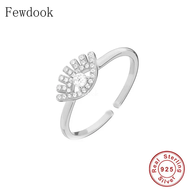 925 sterling zilver petite geluk verstelbare opening kalkoen boze oog zirkoon vinger ketting ringen voor vrouwen hele joyas nieuw23937188996