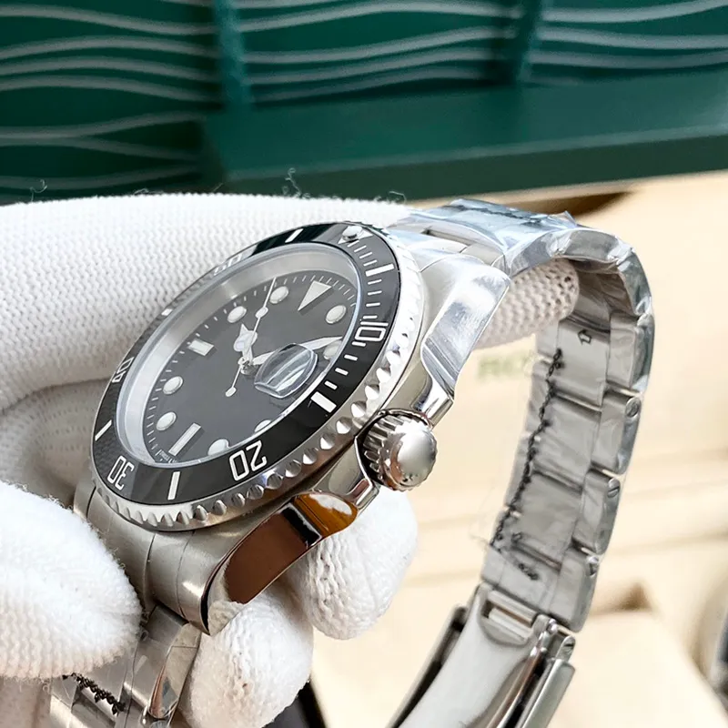 Мужские часы с механическим механизмом 2813, автоматический ремешок из нержавеющей стали, 40 мм, керамический безель, высококачественные мужские часы, оптом, наручные часы 224l