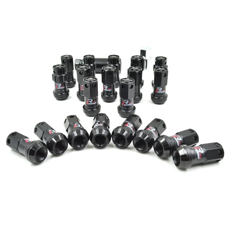 High quality R40 Style Steel Wheel Racing composite Lock Lug Nuts with Security Key M12x1.5/1.25