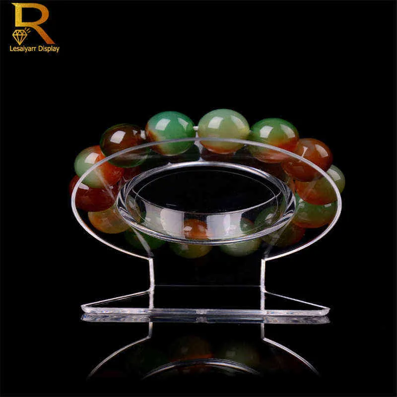 Todo 10 pçs claro acrílico jóias pulseira display titular pulseira organizador rack colar suporte 211105262s