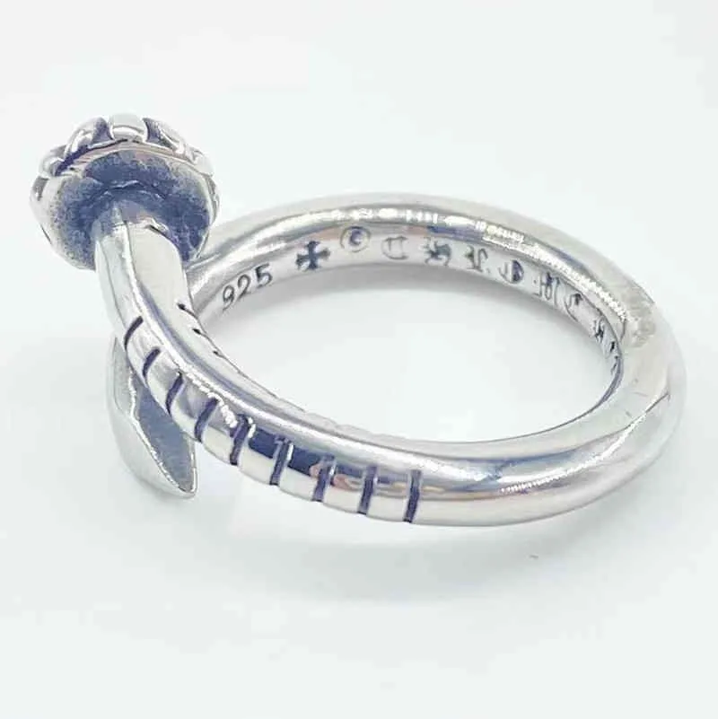 Chrome Japan Korea Trend Crusader Titanium Steel Ring Core Tail Hearts 05x5 Designer Fashion Original252Z