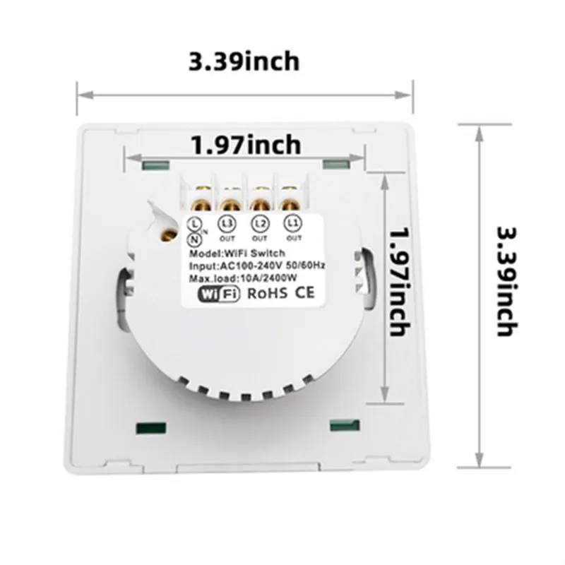 Tuya 1/2/3 gang Smart Switch WiFi Drukknop Wandlampschakelaars EU UK Wireless Alexa Google Home Assistant