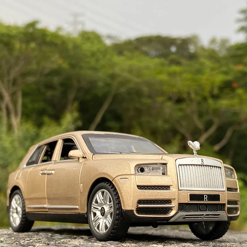 Children039S Metal Diecasting Toy Car Acoustooptic Simulation Toy Car Rolls Royce SUV Cullinan Model Scale 13225892470392