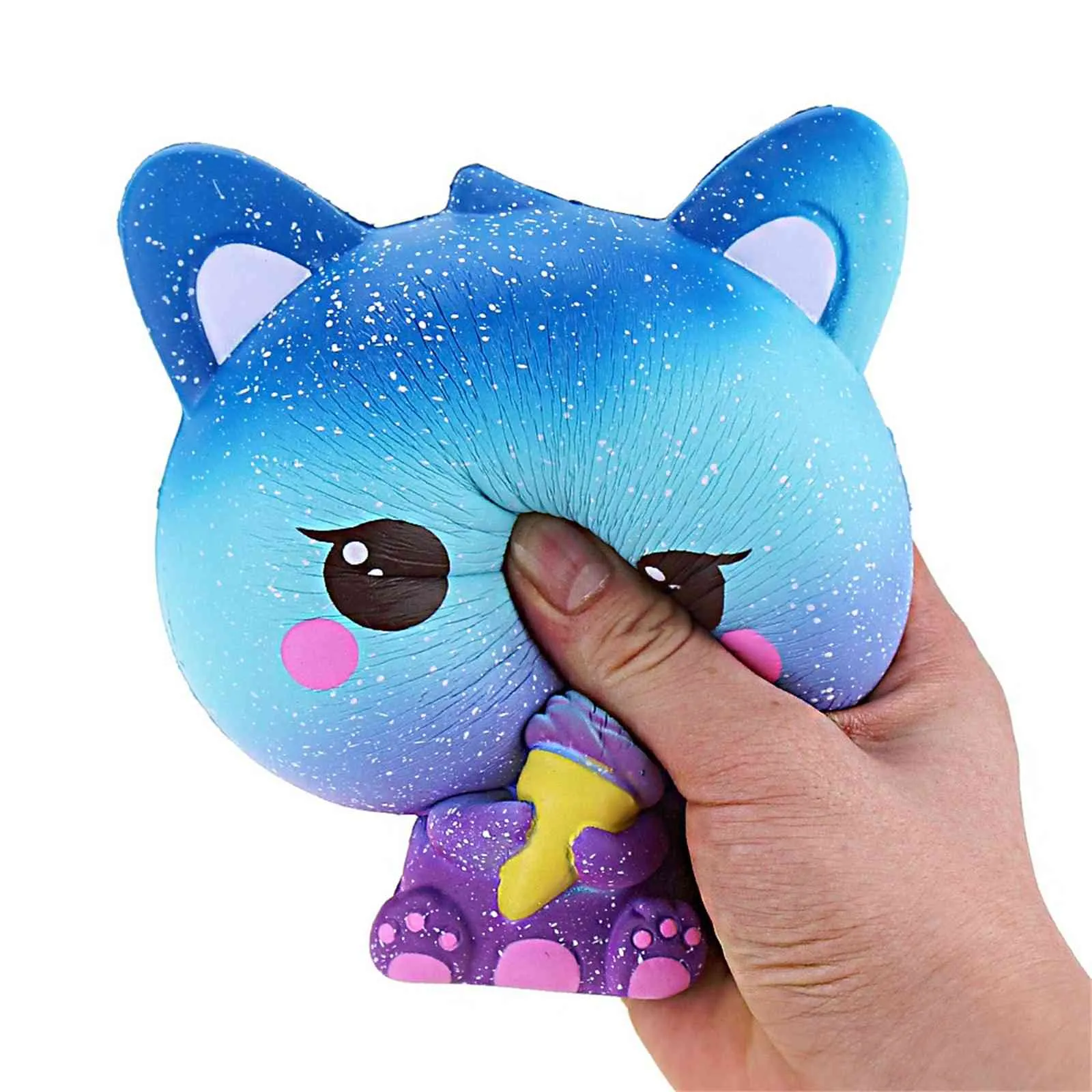 Creamy Scented Soft Squeezes Novelty Tryck Sensory Toys Cute Cartoon Cat Slow Rebound Toy Decompression Office Toys Presenter