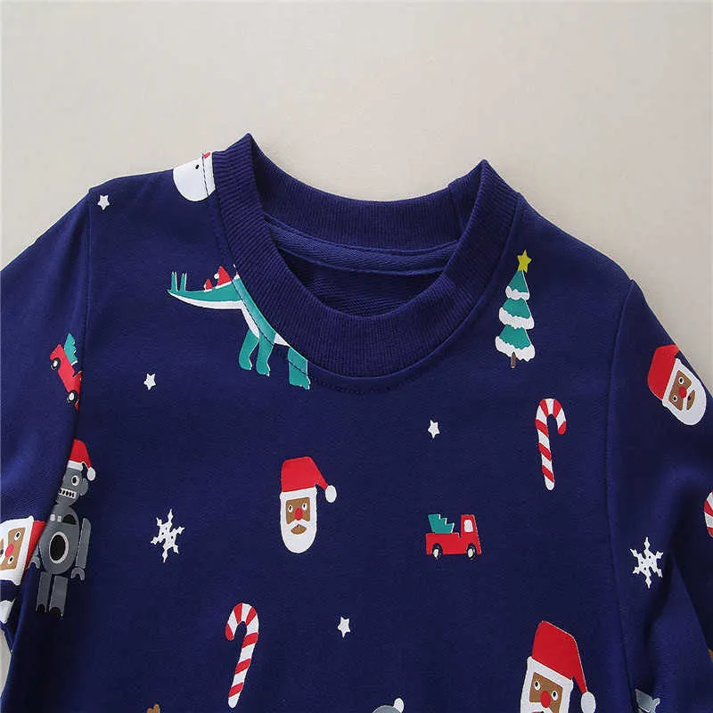 Autunno SRPP maglioni natalizi ragazzi Ragazze Abbigliamento Cartoon Stampato anni Felpe Felpe Bambini Tops Outwear Shirts 210529