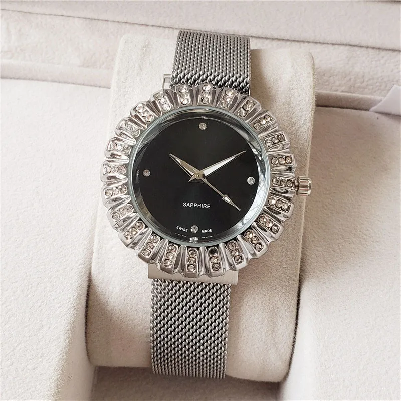Mode Marke Uhren Frauen Dame mädchen kristall stil Magnetische Metall stahl band quarz armbanduhr CHA24