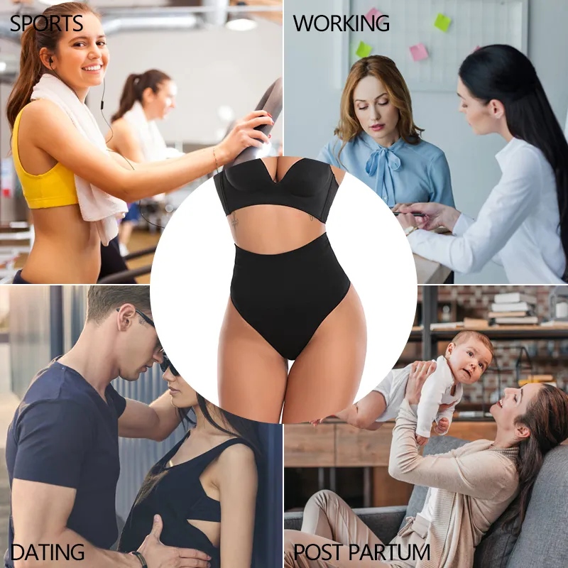 Womens thong calcinha shaper alta cintura timmudim calcinha calcinha emagrecimento de cintura treino treinador moldando briefs butting lifter shapewear