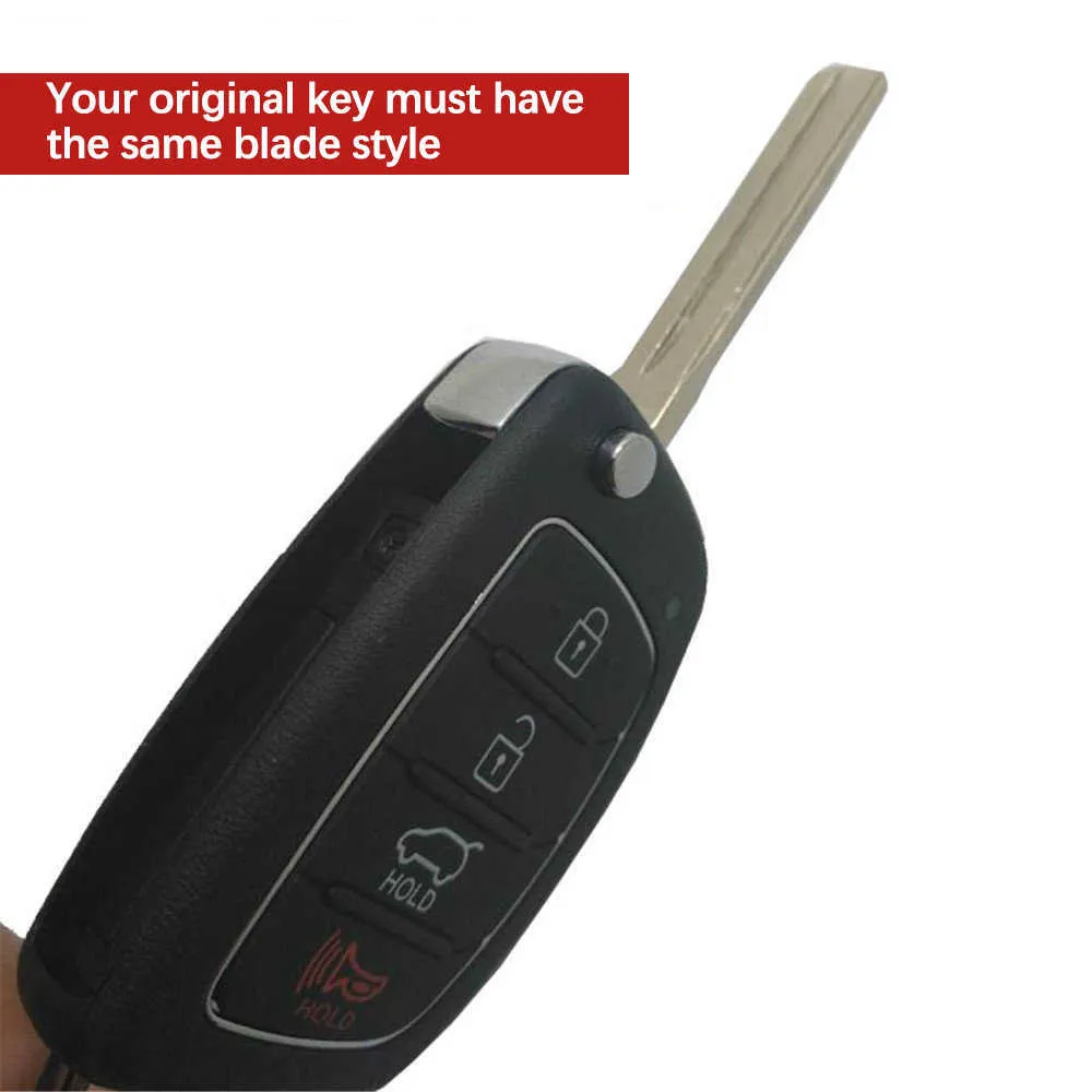 Replaceable Car Remote Key Shell Case For Hyundai Santa fe Sonata Tucson i40 ix45 Replacement Case 4 Button with Uncut Blade