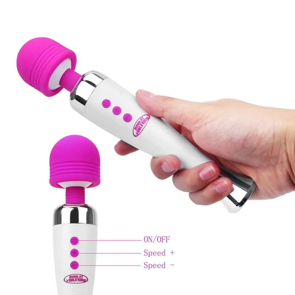 Itens de massagem Upgrade 12 Speed Clitoris estimular vibradores de massageiro AV Magic Wand Charging Sex Toys for Women GSpot8916142