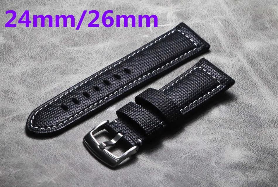 20mm 21mm 22mm 24mm 26mm Äkta läderklockband för Panerai Luminor Radiomir Rostfritt Stål Spänne Watchband Wrist Rem H0915
