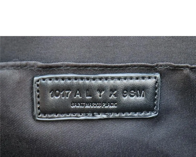 Dust Bags Labels ALYX Waist Packs Men Women High Quality Jacquard 1017 9SM Leatherwear Label Metal Zipper Backpack298L