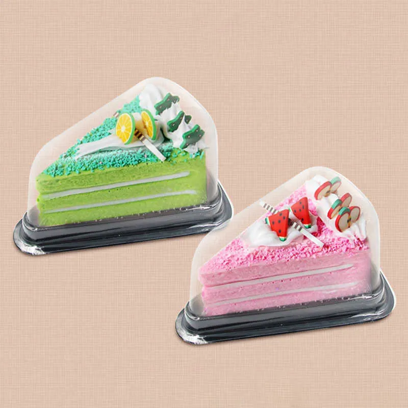 Clear Cupcake Packaging Box Scatole bomboniere torta nuziale Cheesecake Sand Box Container Decorazioni feste cupole 210724