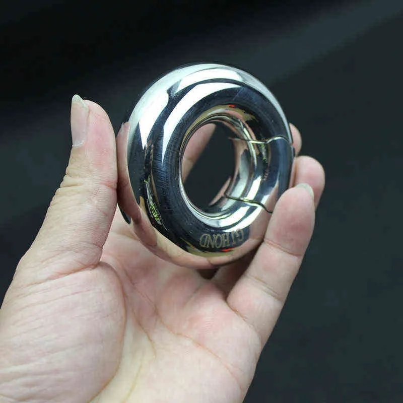 NXY Cockring 19 dimensioni in acciaio inossidabile pendente scroto anello pene dispositivo di castità di ritenuta testicolo allenamento BB2-80 1124