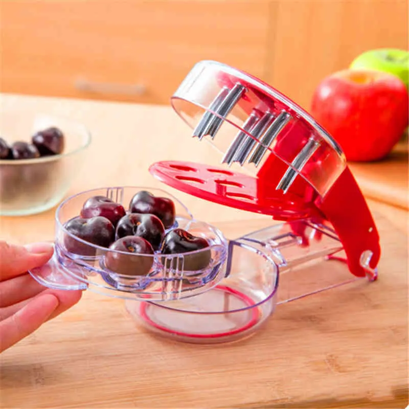 Cherry Pitter in acciaio inossidabile Rimuovi multi-grain Seed Fruit Peeler Slicer Tool Gadget creativi 210423