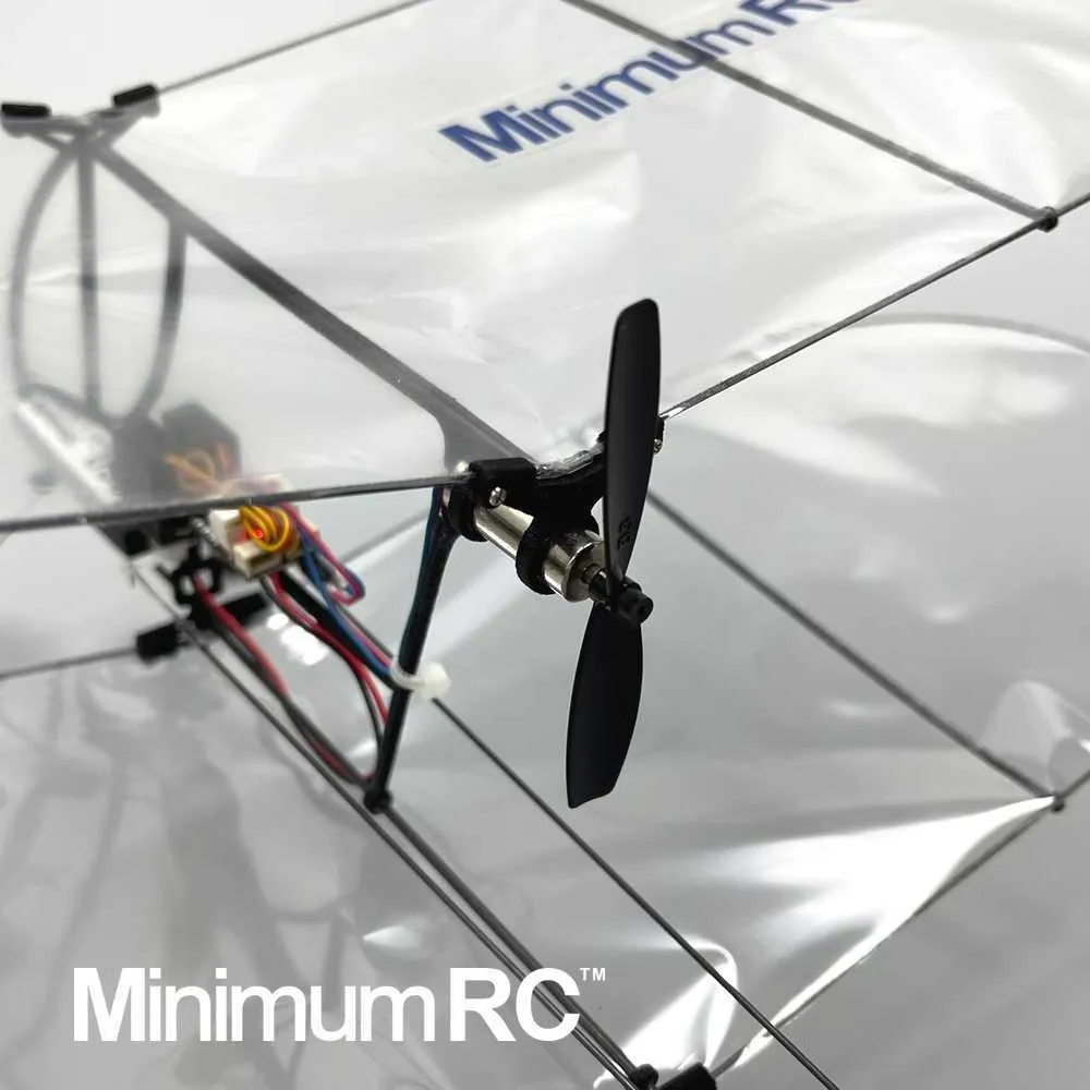 Minimumrc shrimp v2 biplane ultra light carbon carbon carbon control control control glider indoor indoor reply three-way model aircraft 211026