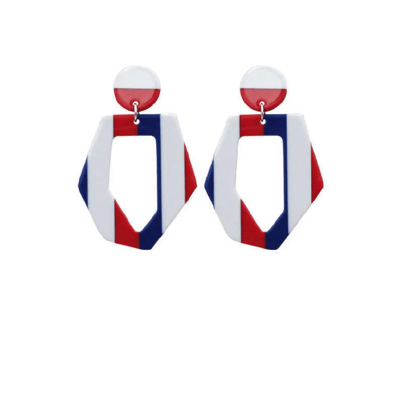 Gli orecchini acrilici della bandierina americana di festa dell'indipendenza amano, orecchini del foglio della stella all'ingrosso X0709 X0710
