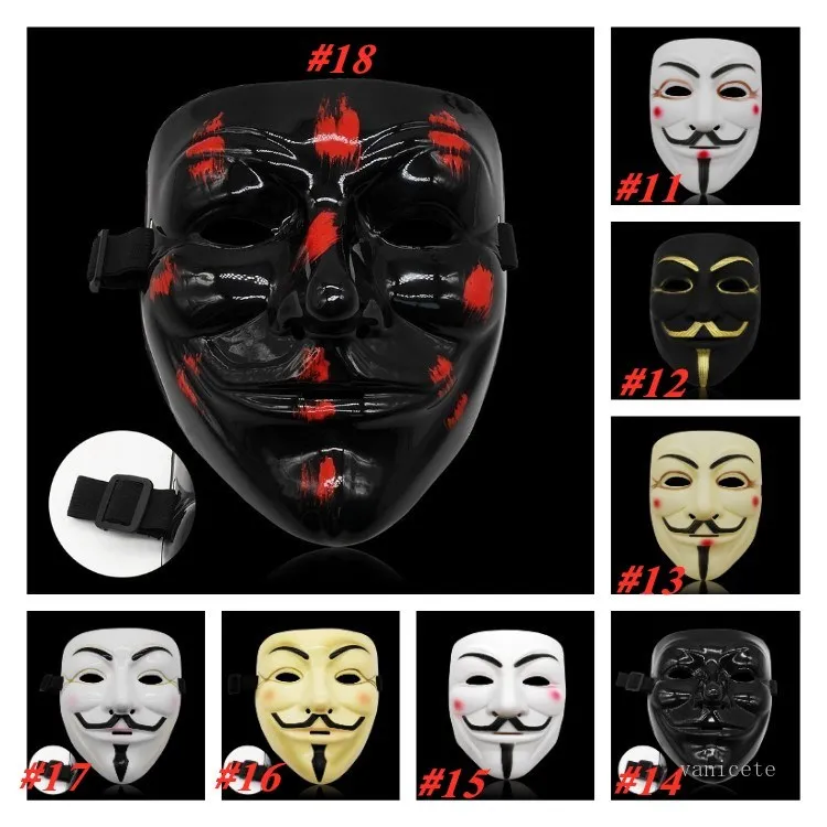 Maschere feste V Maschera Halloween Full Face Masquerade Mask Party Cosplay tema Maschere horror Home 18style T2I52190