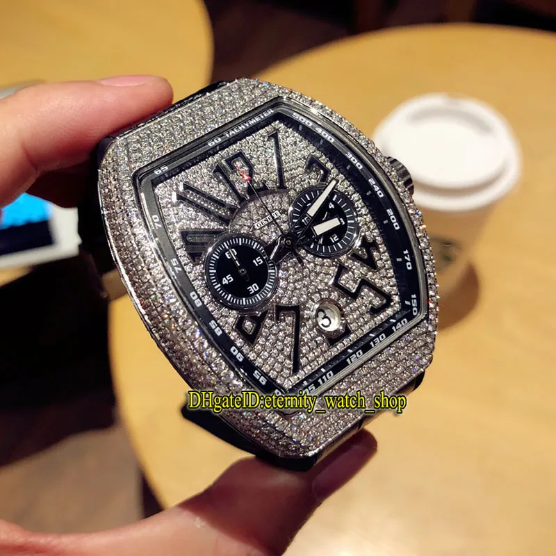 Eternity Sport Watches RF V2 Wersja Kolekcja mężczyzn v 45 Japan Miyota Quartz Chronograph Ruch lodowy gipsophila diMo329s