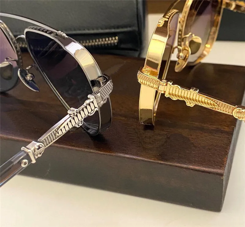 Vintage Fashion Design Okulary przeciwsłoneczne Możesz jeść pilotażową metalową ramę retro obfity styl wszechstronny na zewnątrz okulary ochronne UV400 to315e