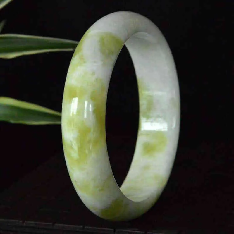 Bracelets de Jades blancs véritables pour femmes, bijoux de guérison, bracelet en jadéite naturelle véritable, Dragon jaune chinois, amulette porte-bonheur, Bracelets289o