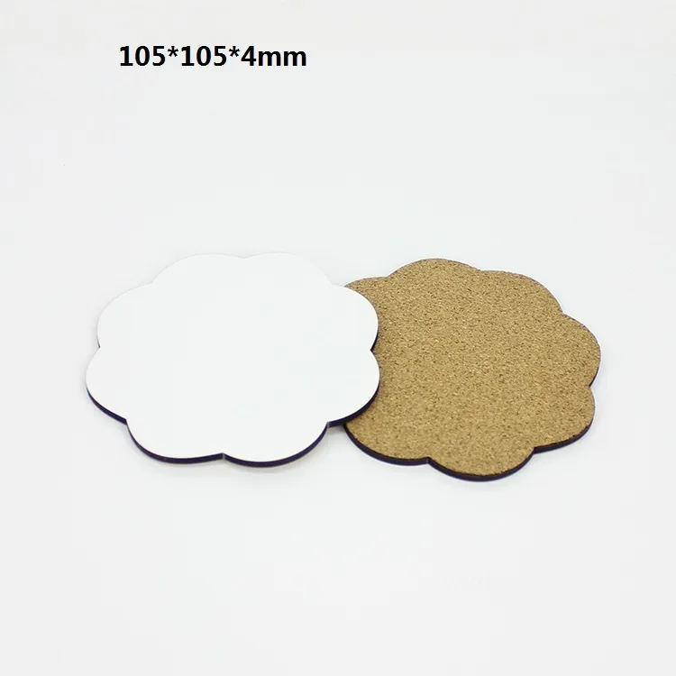 DIY Sublimation Blank Coaster Tapis de tasse en liège isolé en bois MDF Promotion de cadeau publicitaire Tapis de tasse isolés semi-finis pour cadeau T2I52756