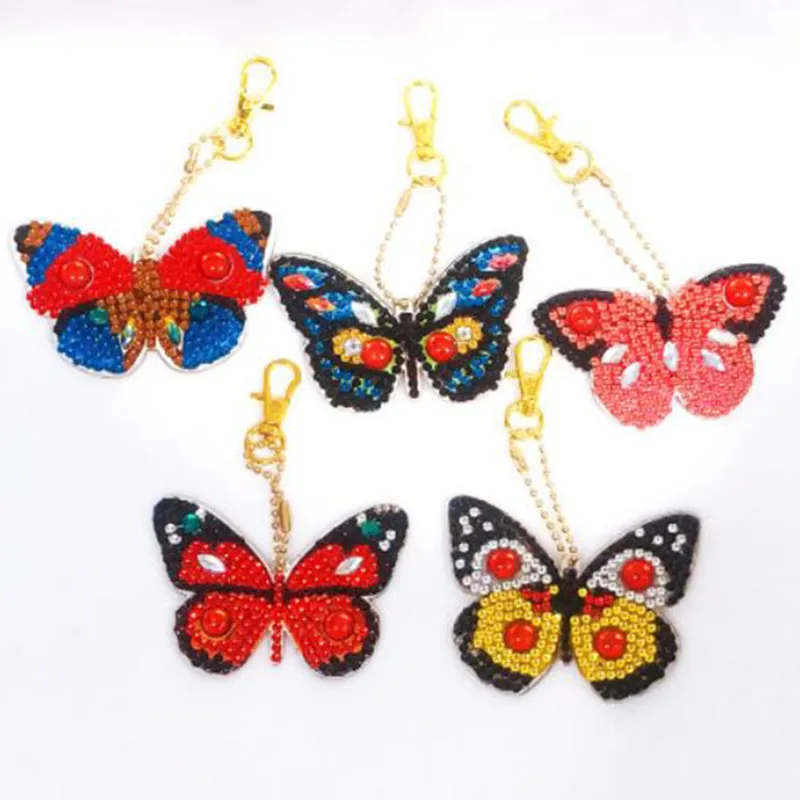 DIY Full Drill Special Diamond Painting Sleutelhanger Elephant Butterfly Women Bag Hanger Sleutelhangers Heartjewelry Sleutelhanger Geschenken