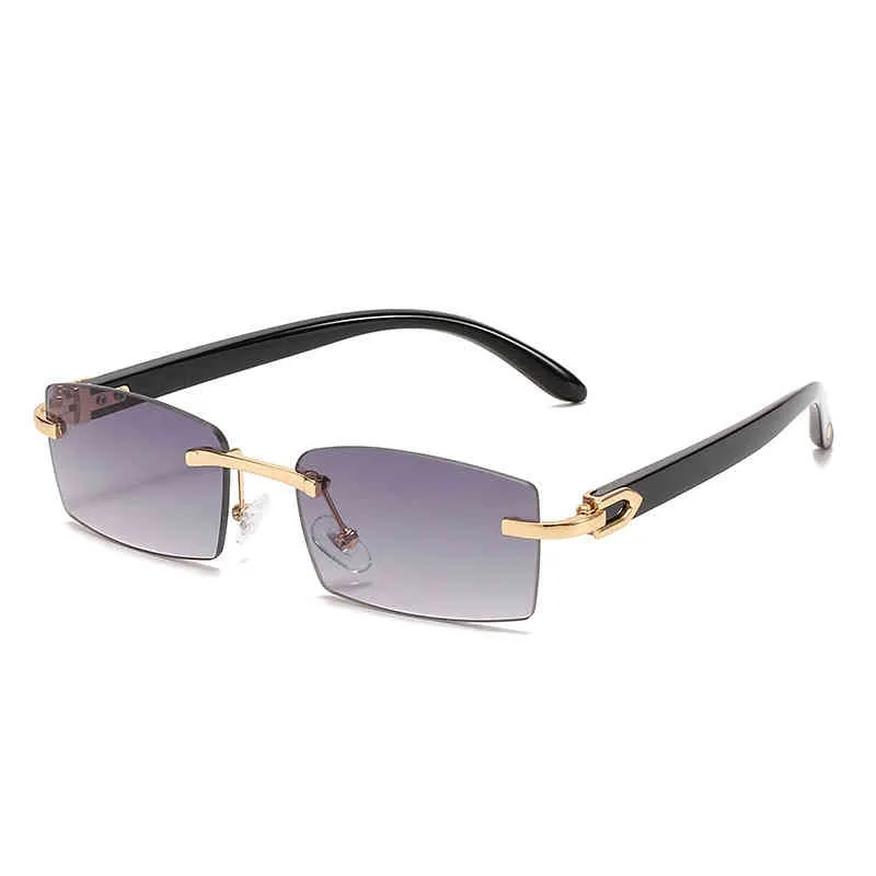 2024 Luxusdesigner von Luxusdesignerin neuer Männer- und Frauen -Sonnenbrillen vor Box Randless Trend Corner Cut Brille Persönlichkeit Jelly Farbe Frauen